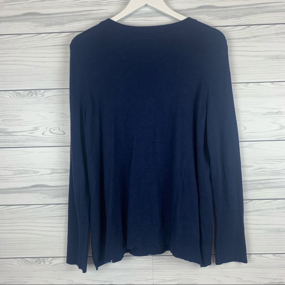 Soft Surroundings Basic Sweater Pullover Blue Med… - image 2